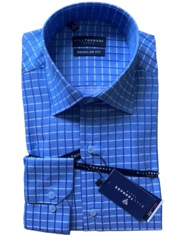 Chemise bleu royal à...