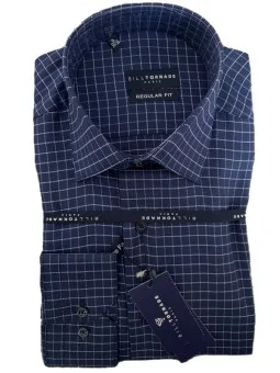 Chemise bleu marine à...