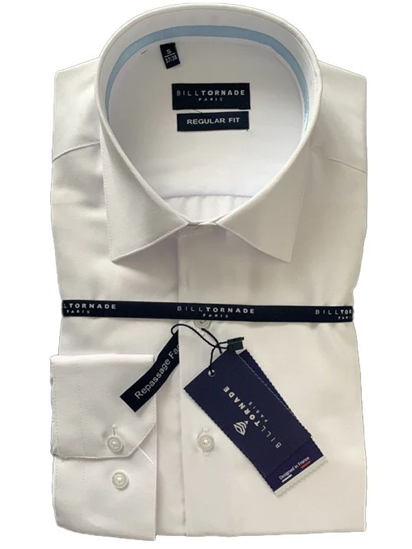 Chemise blanche à liseré bleu Ravizzarzo