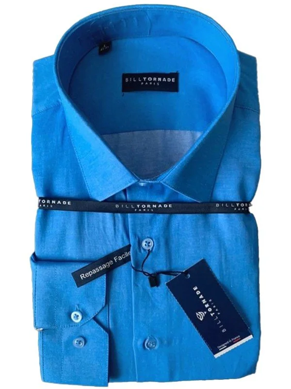 Chemise bleu royal slim Bill Tornade