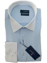 Chemise bleu ciel à col blanc régular Bill Tornade