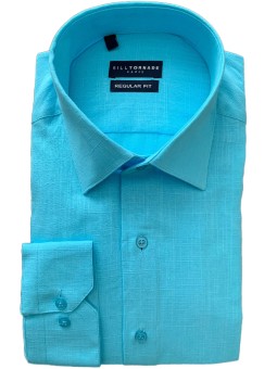 Chemise turquoise coton...