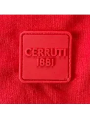 Polo rouge avec bande logo Cerruti 1881