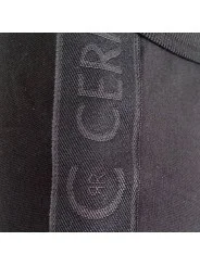 Polo noir avec bande logo Cerruti 1881