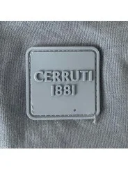 Polo gris ardoise avec bande logo Cerruti 1881