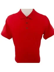 Polo rouge avec bande logo Cerruti 1881
