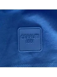 Polo bleu avec bande logo Cerruti 1881