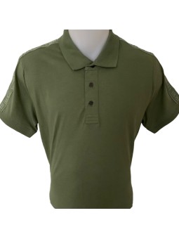 Polo vert foncé avec bande...