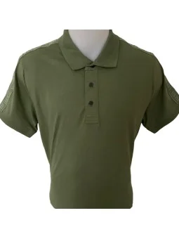 Polo vert foncé avec bande...
