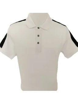 Polo blanc avec bande logo...