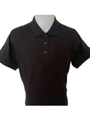 Polo noir avec bande logo Cerruti 1881