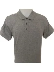 Polo gris avec bande logo Cerruti 1881