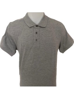 Polo gris avec bande logo...