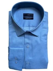 Chemise bleu ciel à rayures régular Bill Tornade
