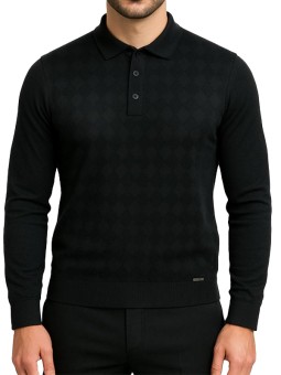 Pull / polo maille losange...