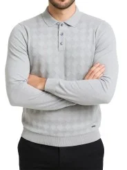 Pull / polo maille losange gris bill tornade