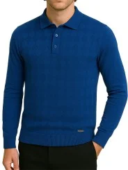 Pull / polo maille losange bleu marine bill tornade