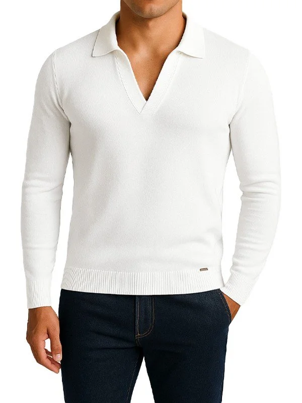 Pull / polo uni blanc bill tornade