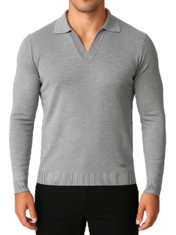 Pull / polo uni gris bill...