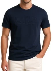 T-shirt bleu marine Bill Tornade – Homme
