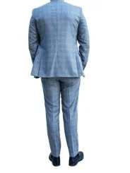Costume gris à carreaux homme – 2 pièces slim – Bill Tornade