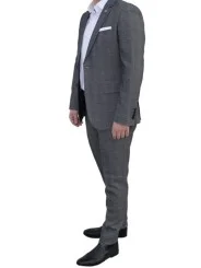 Costume gris foncé Prince de Galles homme – 2 pièces Slim – Bill Tornade
