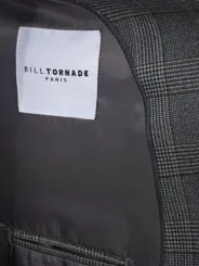 Costume gris foncé Prince de Galles homme – 2 pièces Slim – Bill Tornade