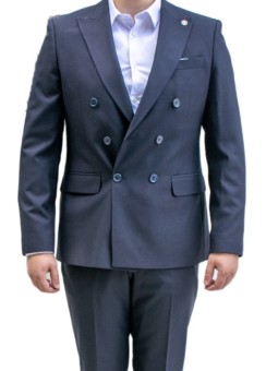 Costume bleu marine croisé...