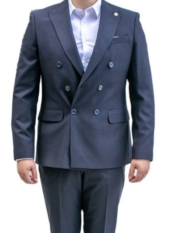 Costume bleu marine croisé homme – 2 pièces Slim – Bill Tornade