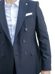 Costume bleu marine croisé homme – 2 pièces Slim – Bill Tornade