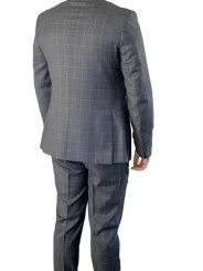 Costume gris grands carreaux homme – 2 pièces Slim – Bill Tornade