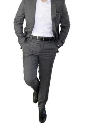 Costume gris grands carreaux homme – 2 pièces Slim – Bill Tornade