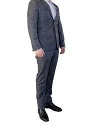 Costume gris grands carreaux homme – 2 pièces Slim – Bill Tornade