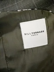 Costume gris grands carreaux homme – 2 pièces Slim – Bill Tornade