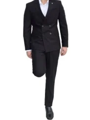 Costume noir croisé homme – 2 pièces Slim – Bill Tornade