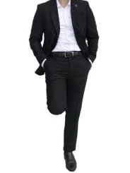 Costume noir croisé homme – 2 pièces Slim – Bill Tornade
