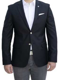 Blazer noir à boutons...