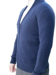 Gilet zippé bleu marine Bill Tornade