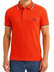 Polo rouge manches courtes Cerruti 1881