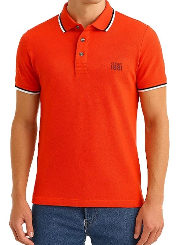 Polo rouge manches courtes Cerruti 1881