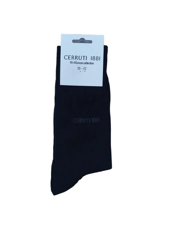 Chaussettes noires en fil d'Écosse Cerruti 1881