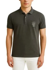 Polo gris foncé manches courtes Torrente – Homme