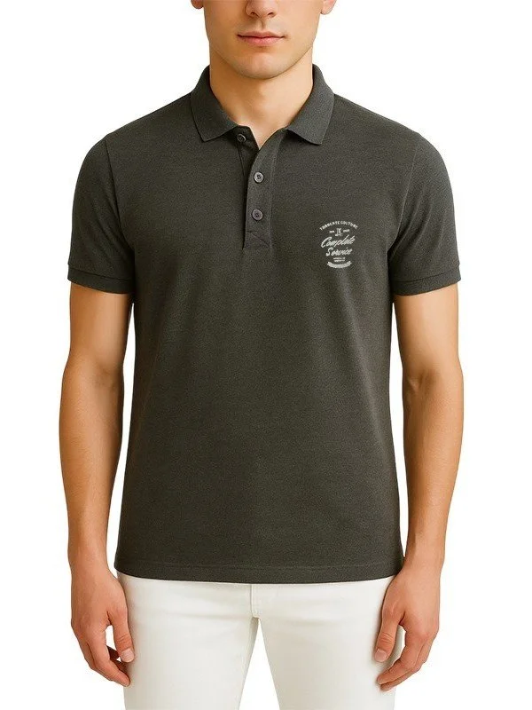 Polo gris foncé manches courtes Torrente – Homme
