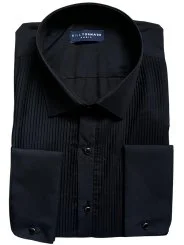 Chemise de cérémonie noire à col de ville slim Bill Tornade