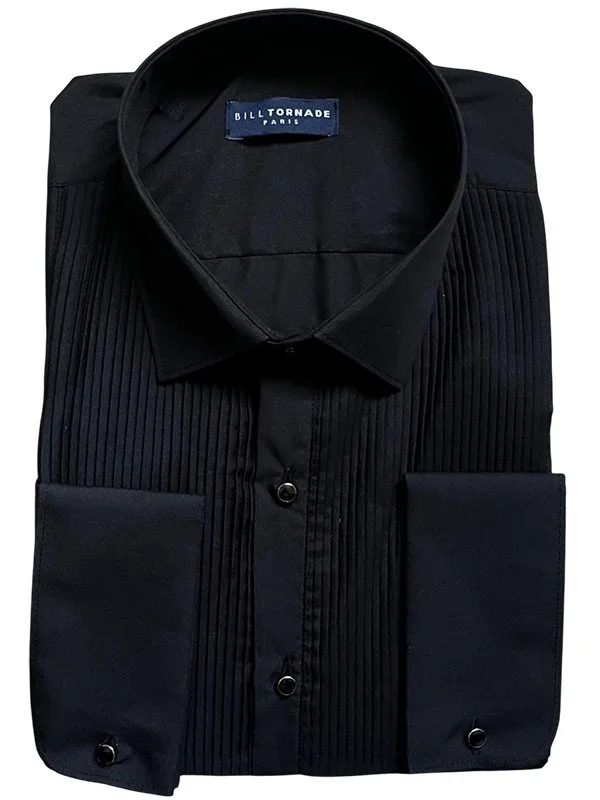 Chemise de cérémonie noire à col de ville slim Bill Tornade
