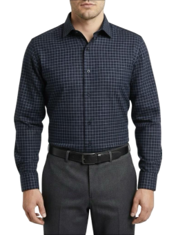 Chemise bleu marine à...