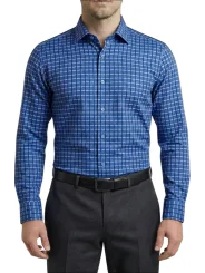 Chemise bleu royal à carreaux Ravivozzo