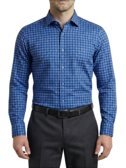 Chemise bleu royal à...