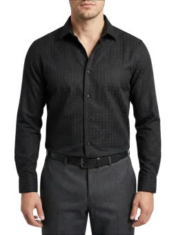 Chemise noire à carreaux...