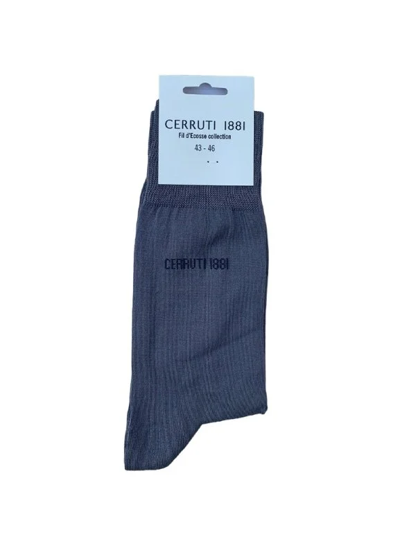 Chaussettes grises light en fil d'Ecosse Cerruti 1881